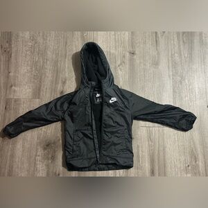 Nike Kids Black Hooded Raincoat